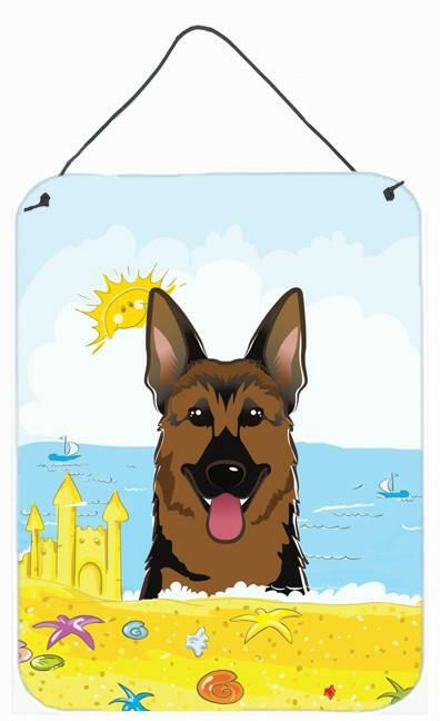 German Shepherd Summer Beach Wall or Door Hanging Prints BB2079DS1216 by Caroline&#39;s Treasures