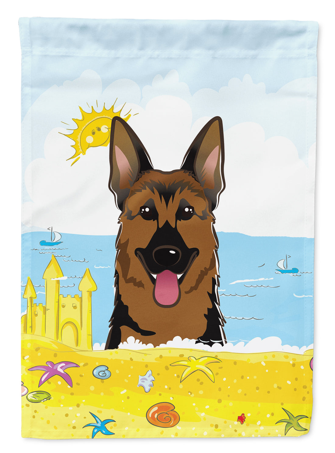 German Shepherd Summer Beach Flag Garden Size BB2079GF.