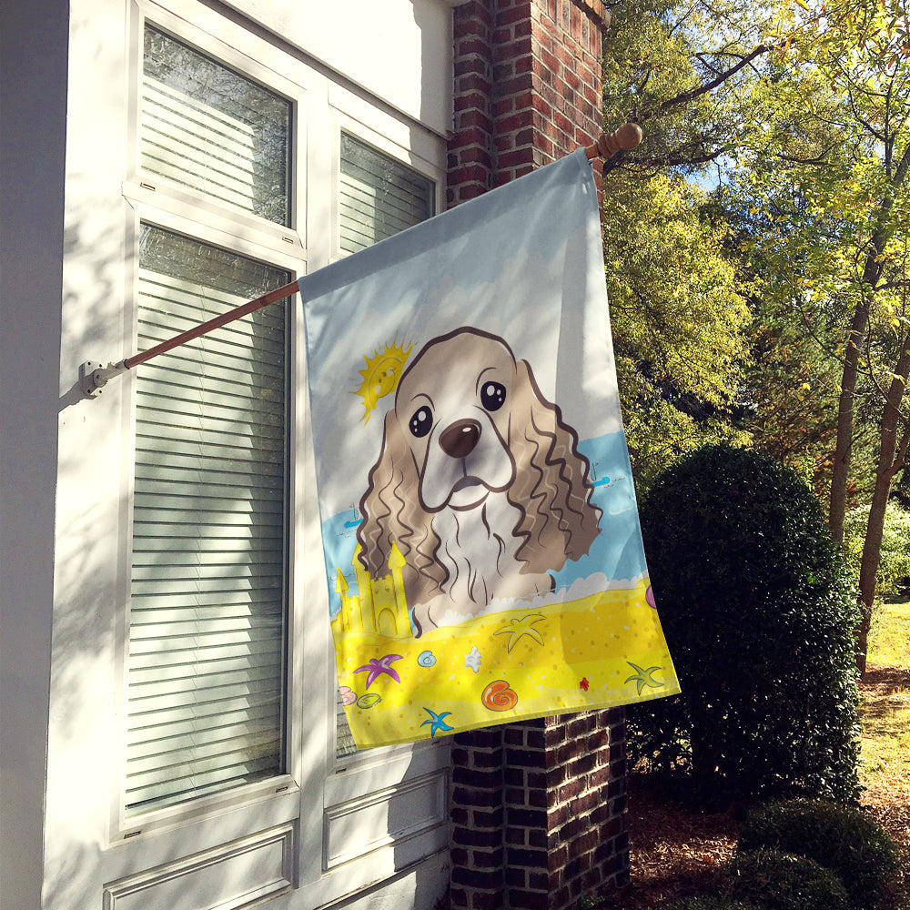 Cocker Spaniel Summer Beach Flag Canvas House Size BB2084CHF  the-store.com.