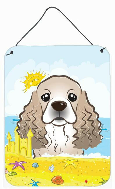 Cocker Spaniel Summer Beach Wall or Door Hanging Prints BB2084DS1216 by Caroline's Treasures