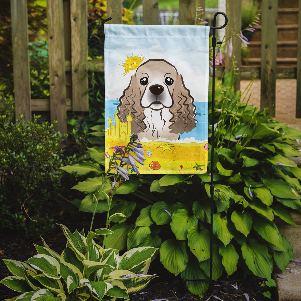 Cocker Spaniel Summer Beach Flag Garden Size BB2084GF.