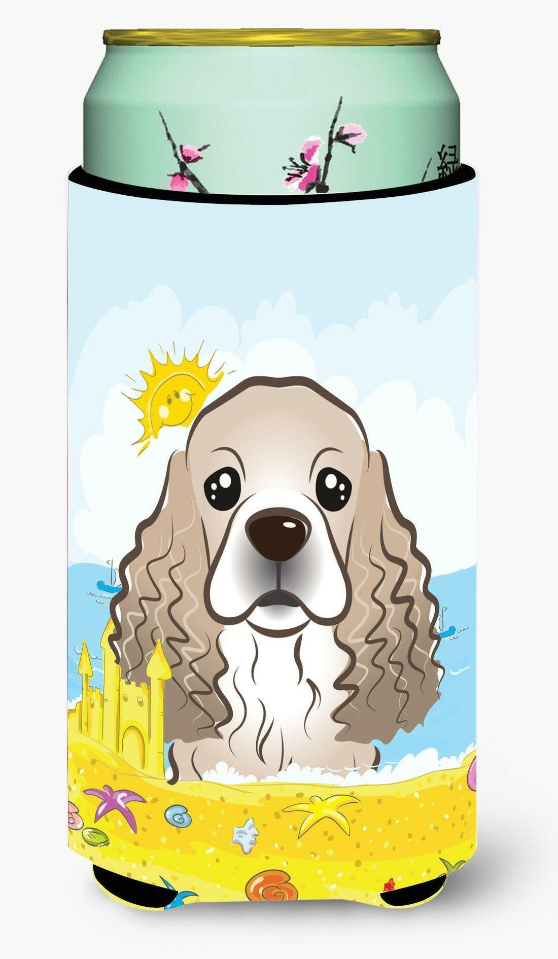 Cocker Spaniel Summer Beach Tall Boy Beverage Insulator  Hugger BB2084TBC by Caroline&#39;s Treasures