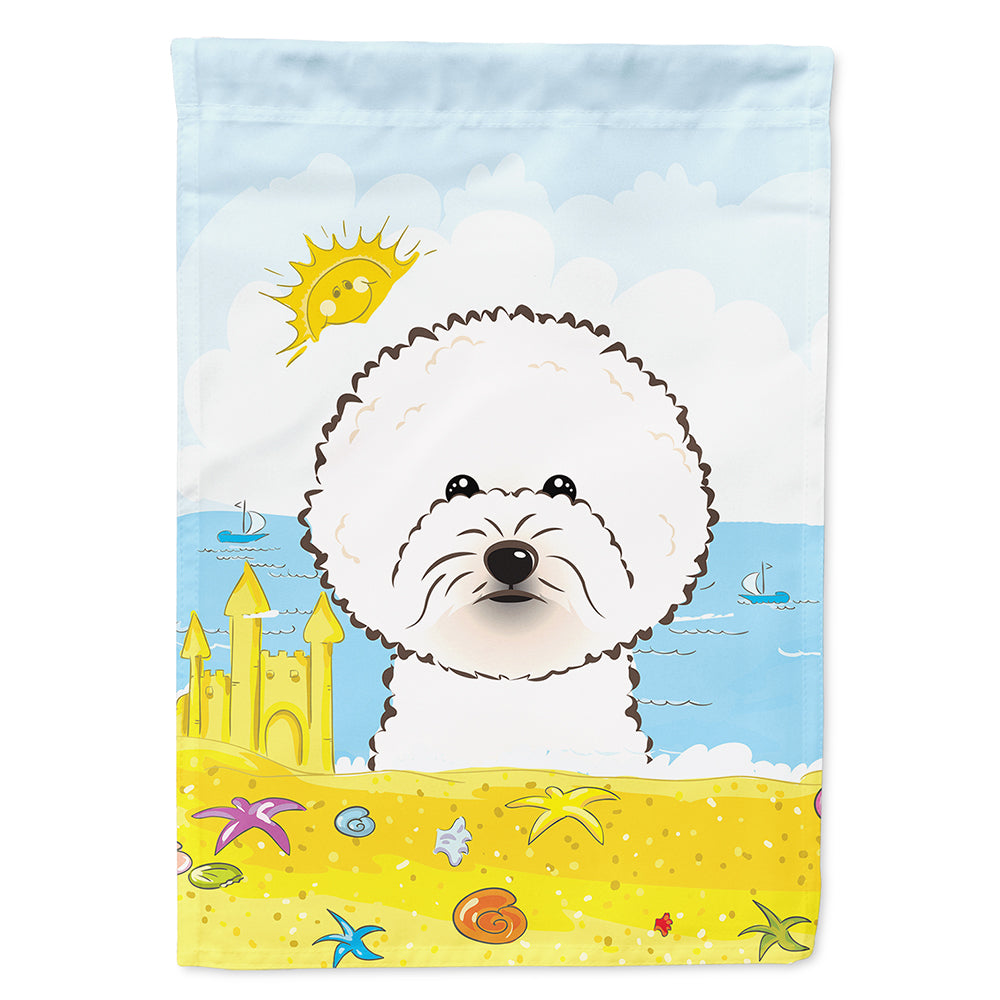 Bichon Frise Summer Beach Flag Canvas House Size BB2085CHF  the-store.com.