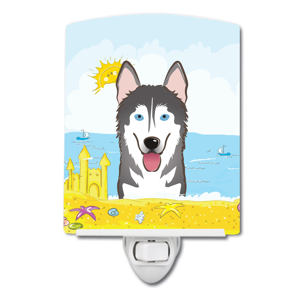 Alaskan Malamute Summer Beach Ceramic Night Light BB2086CNL - the-store.com