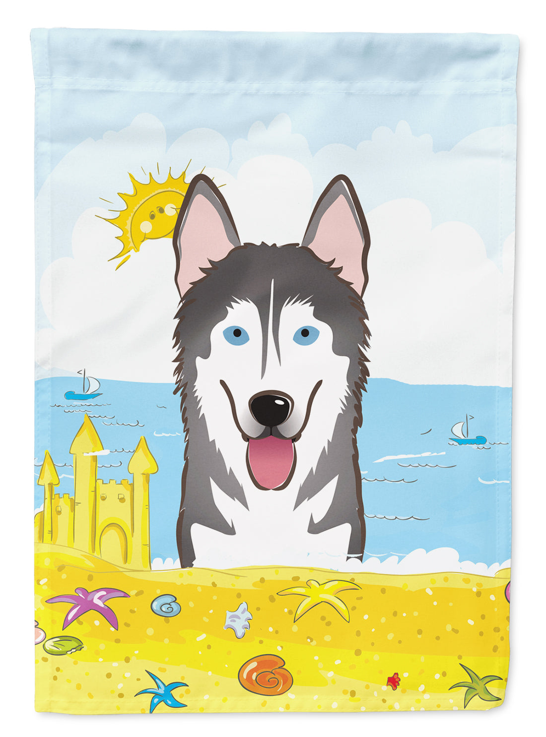 Alaskan Malamute Summer Beach Flag Garden Size BB2086GF.