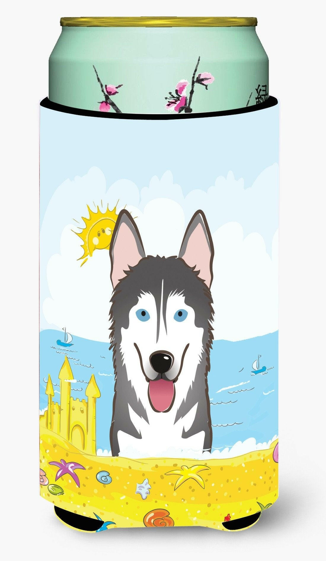 Alaskan Malamute Summer Beach Tall Boy Beverage Insulator  Hugger BB2086TBC by Caroline's Treasures