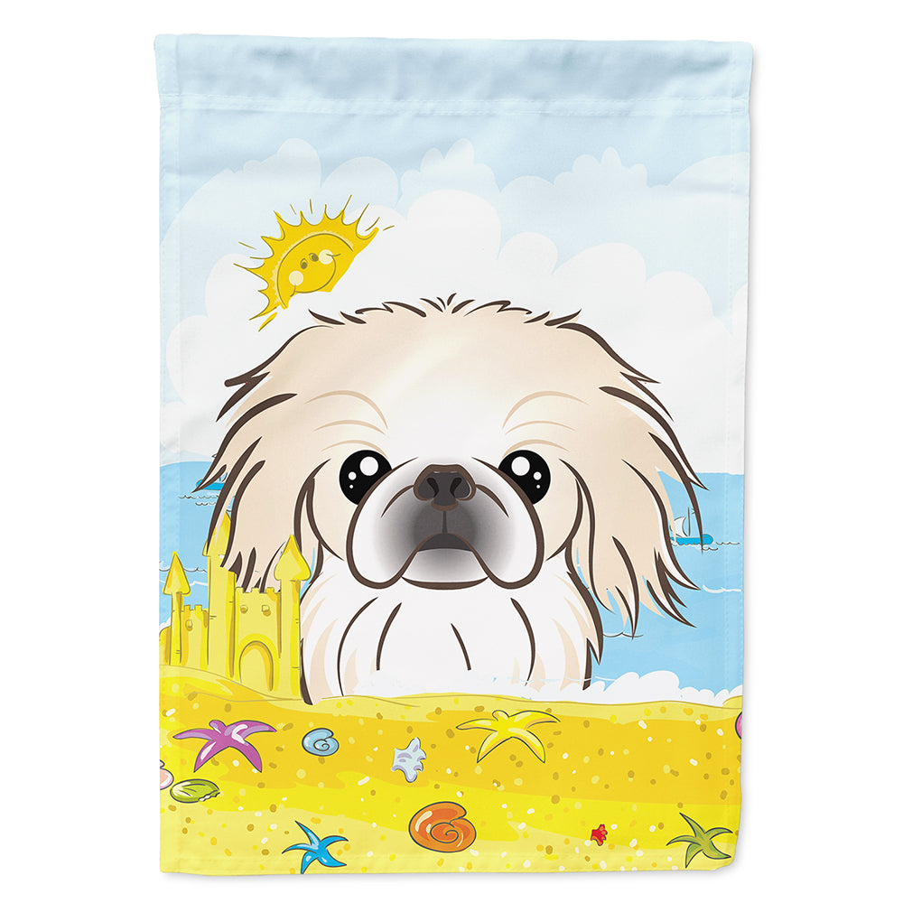 Pekingese Summer Beach Flag Canvas House Size BB2089CHF  the-store.com.