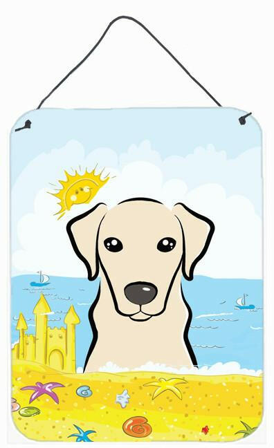 Yellow Labrador Summer Beach Wall or Door Hanging Prints BB2090DS1216 by Caroline&#39;s Treasures