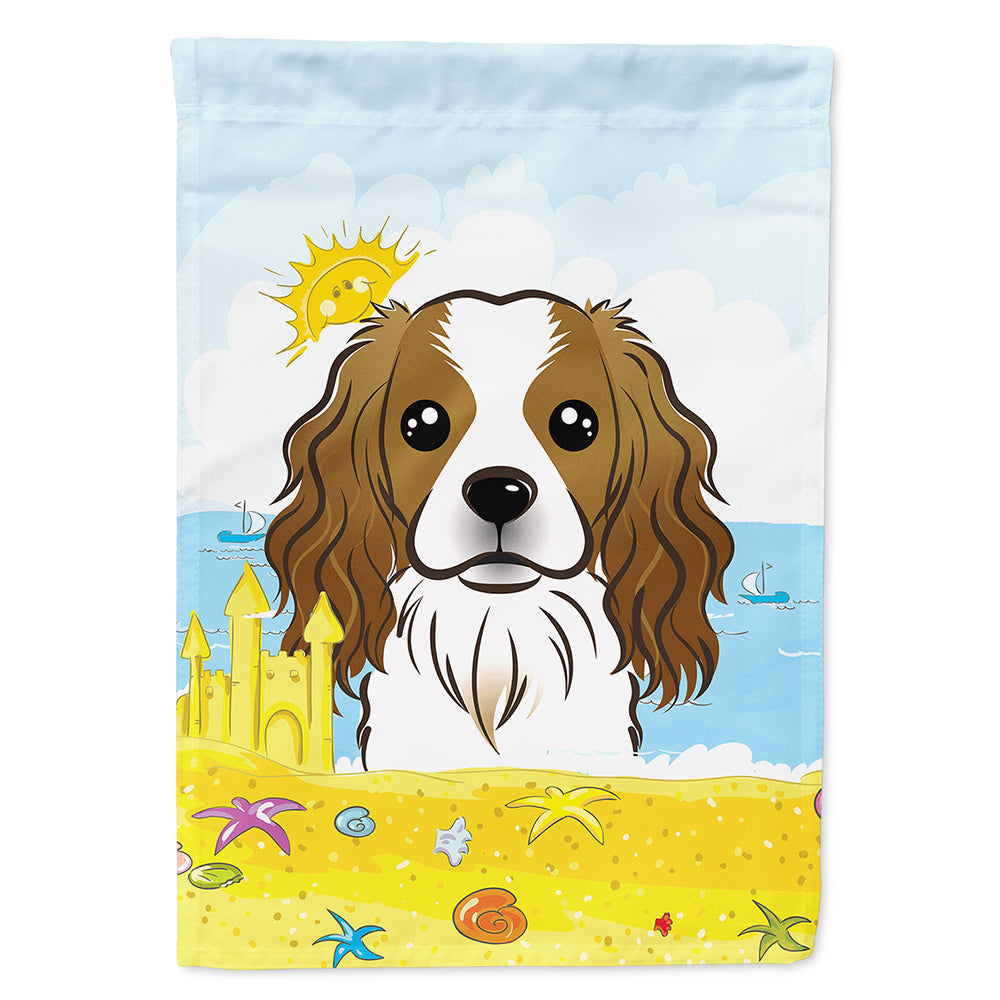 Cavalier Spaniel Summer Beach Flag Canvas House Size BB2092CHF  the-store.com.