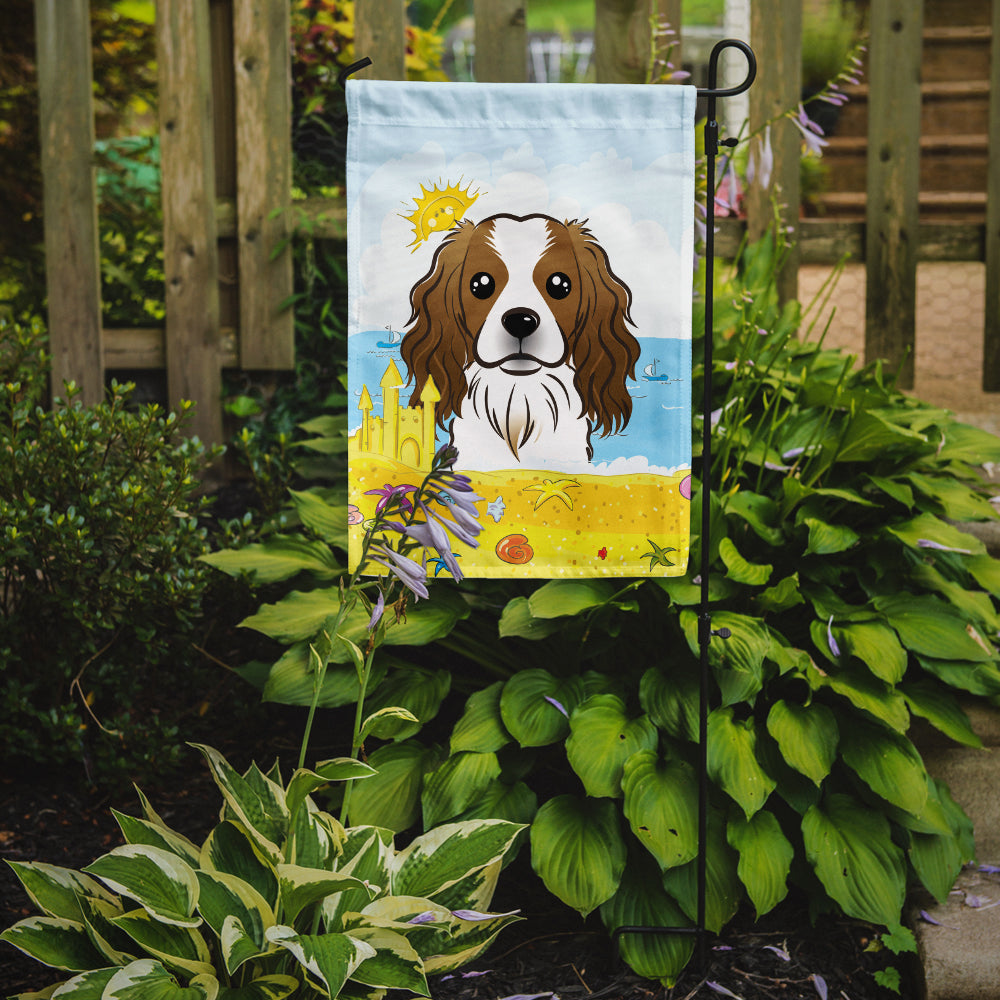 Cavalier Spaniel Summer Beach Flag Garden Size BB2092GF.