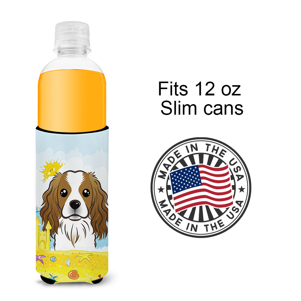 Cavalier Spaniel Summer Beach  Ultra Beverage Insulator for slim cans BB2092MUK  the-store.com.