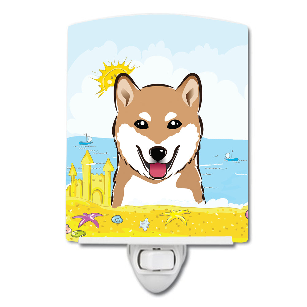 Shiba Inu Summer Beach Ceramic Night Light BB2093CNL - the-store.com