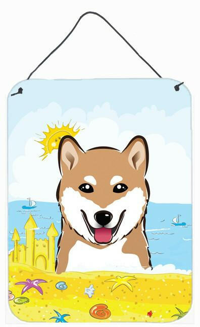 Shiba Inu Summer Beach Wall or Door Hanging Prints BB2093DS1216 by Caroline's Treasures