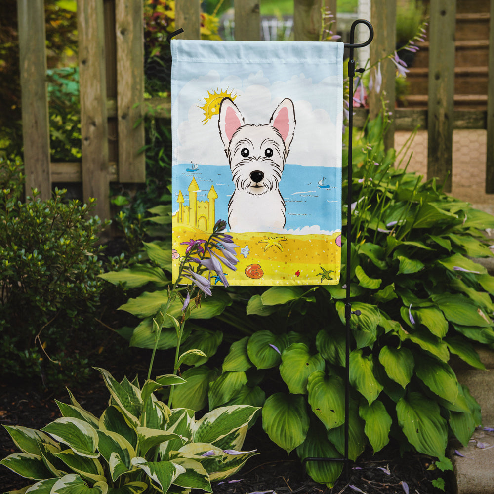 Westie Summer Beach Flag Garden Size BB2094GF.