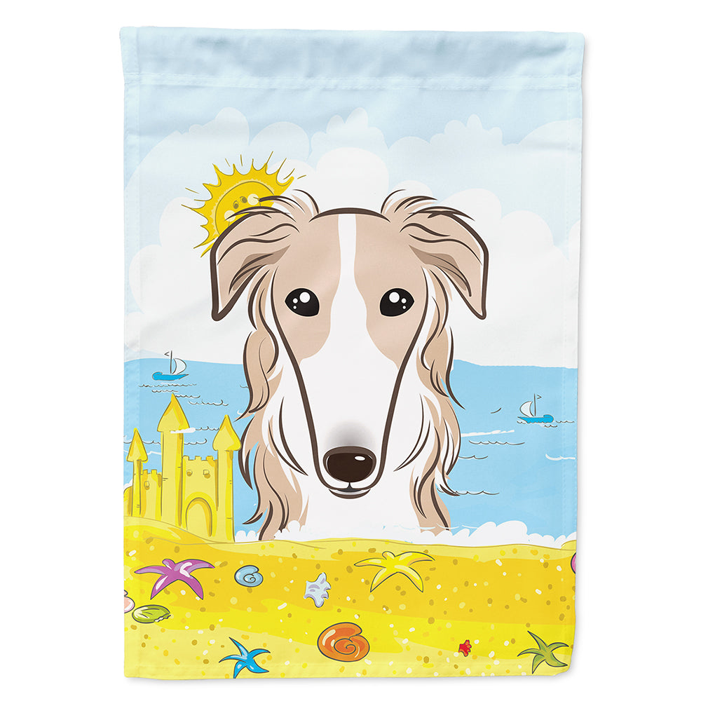 Borzoi Summer Beach Flag Canvas House Size BB2096CHF  the-store.com.