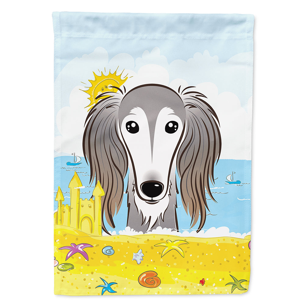 Saluki Summer Beach Flag Canvas House Size BB2097CHF  the-store.com.