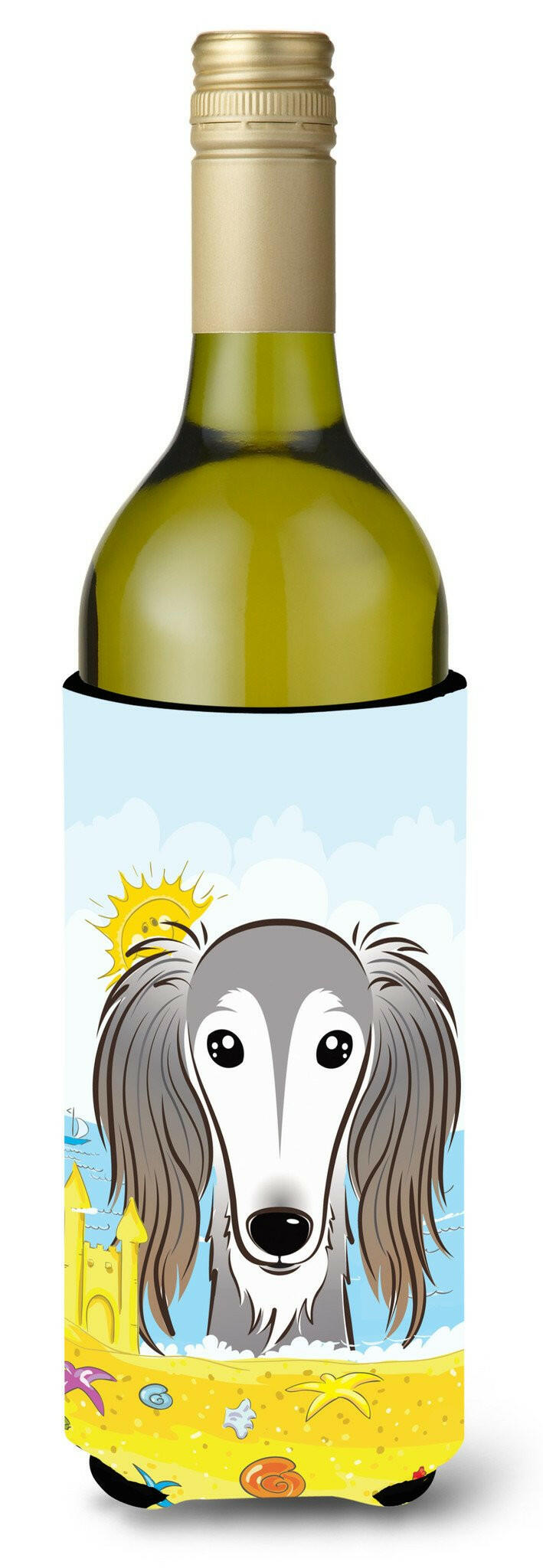 Saluki Summer Beach Wine Bottle Beverage Insulator Hugger BB2097LITERK by Caroline&#39;s Treasures