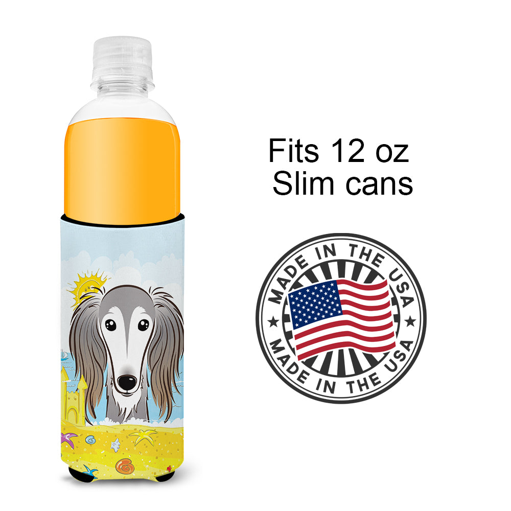 Saluki Summer Beach  Ultra Beverage Insulator for slim cans BB2097MUK  the-store.com.