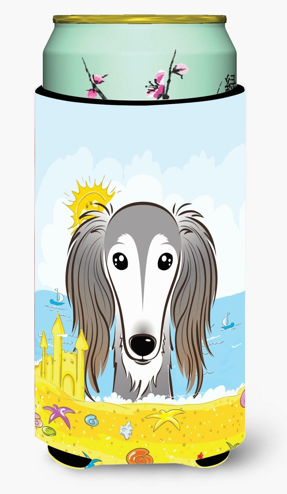 Saluki Summer Beach Tall Boy Beverage Insulator  Hugger BB2097TBC by Caroline&#39;s Treasures