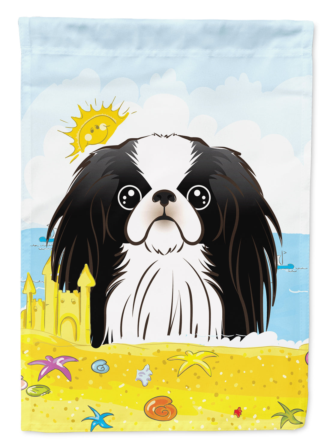 Japanese Chin Summer Beach Flag Garden Size BB2098GF.