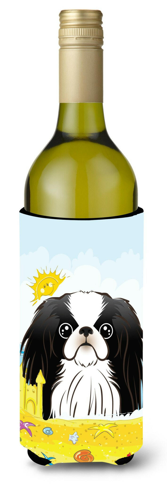 Japanese Chin Summer Beach Wine Bottle Beverage Insulator Hugger BB2098LITERK by Caroline&#39;s Treasures