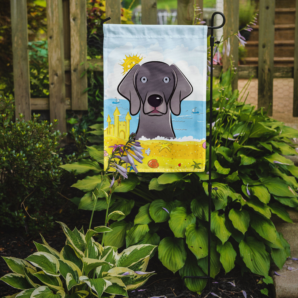 Weimaraner Summer Beach Flag Garden Size BB2099GF.