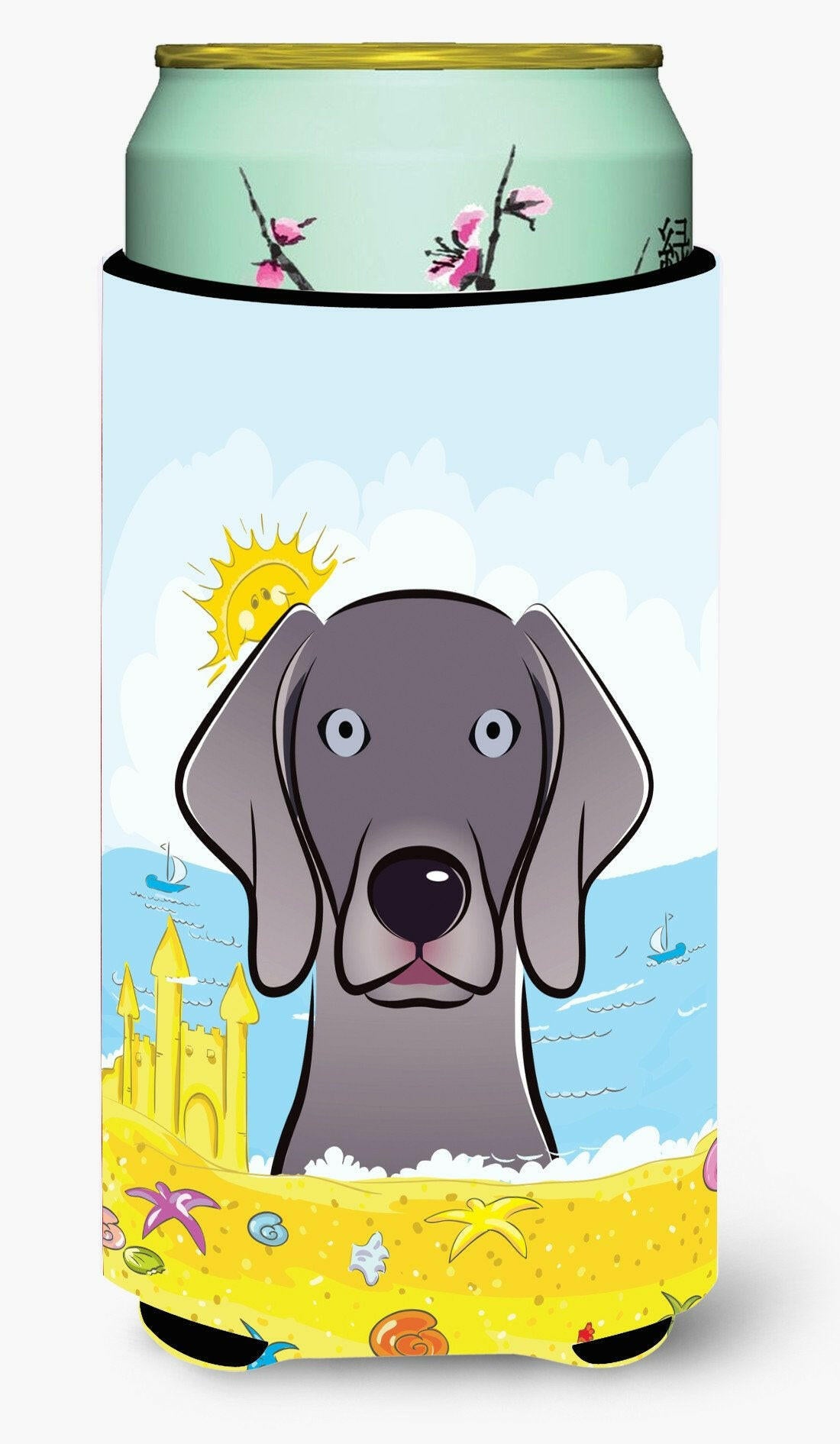 Weimaraner Summer Beach Tall Boy Beverage Insulator  Hugger BB2099TBC by Caroline&#39;s Treasures