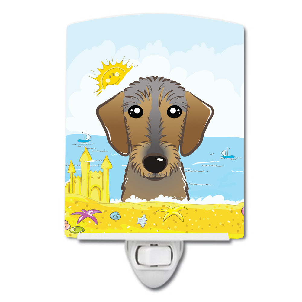 Wirehaired Dachshund Summer Beach Ceramic Night Light BB2101CNL - the-store.com