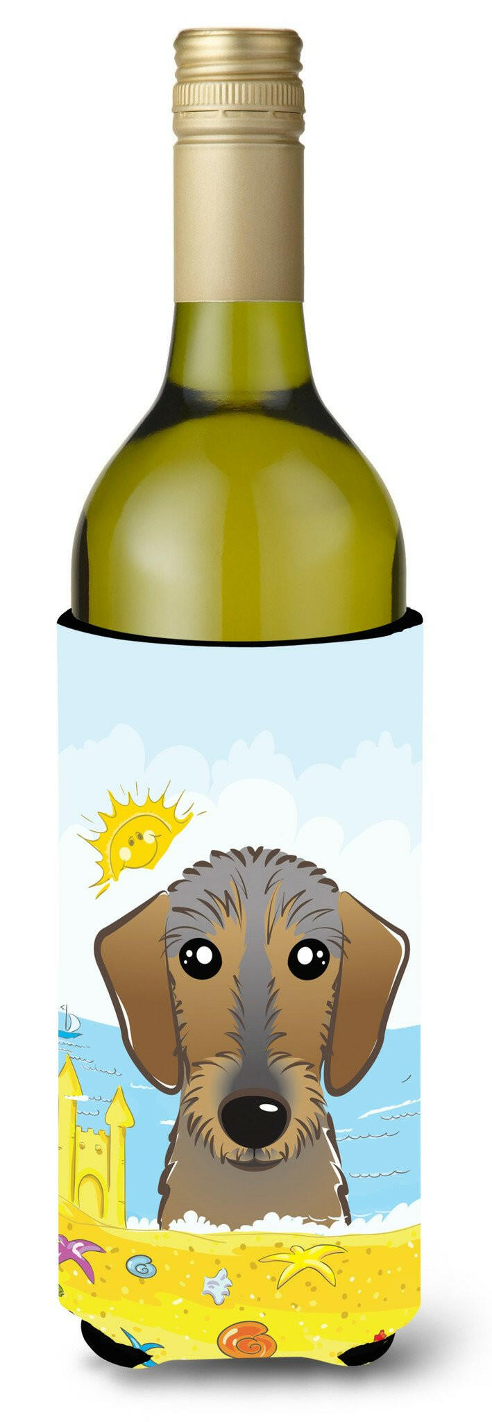 Wirehaired Dachshund Summer Beach Wine Bottle Beverage Insulator Hugger BB2101LITERK by Caroline's Treasures