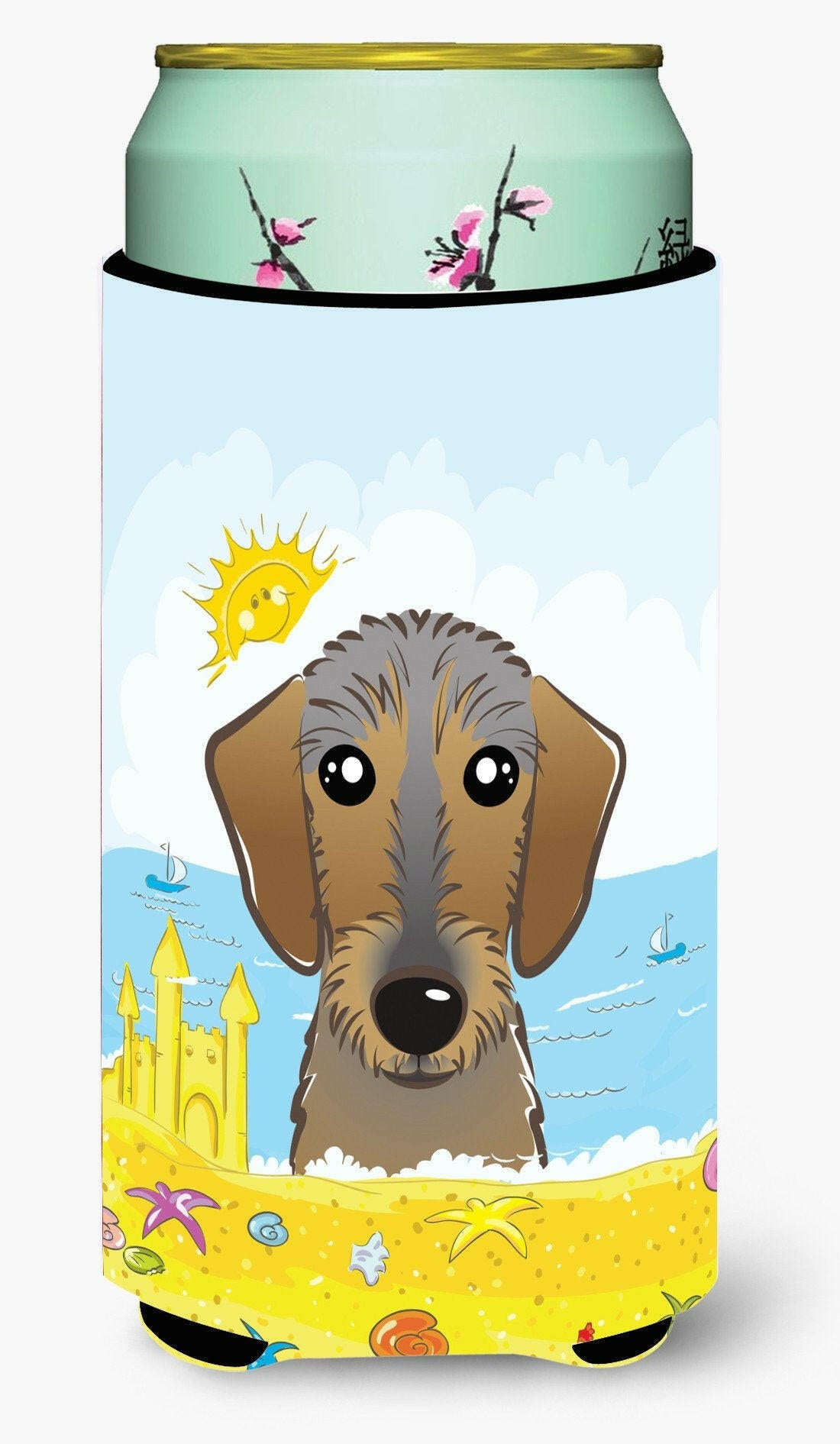 Wirehaired Dachshund Summer Beach Tall Boy Beverage Insulator  Hugger BB2101TBC by Caroline's Treasures