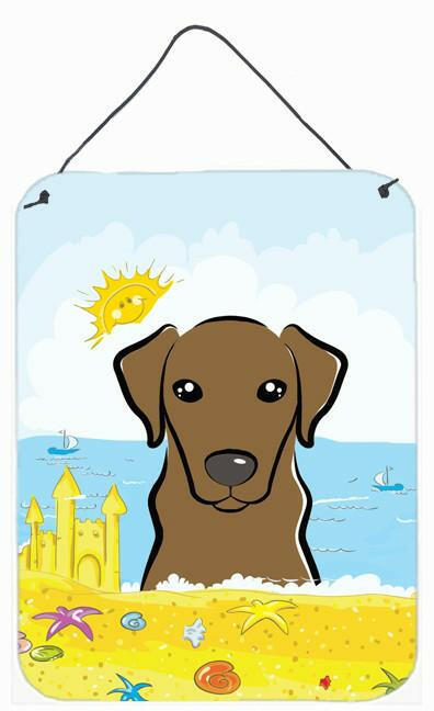 Chocolate Labrador Summer Beach Wall or Door Hanging Prints BB2102DS1216 by Caroline's Treasures