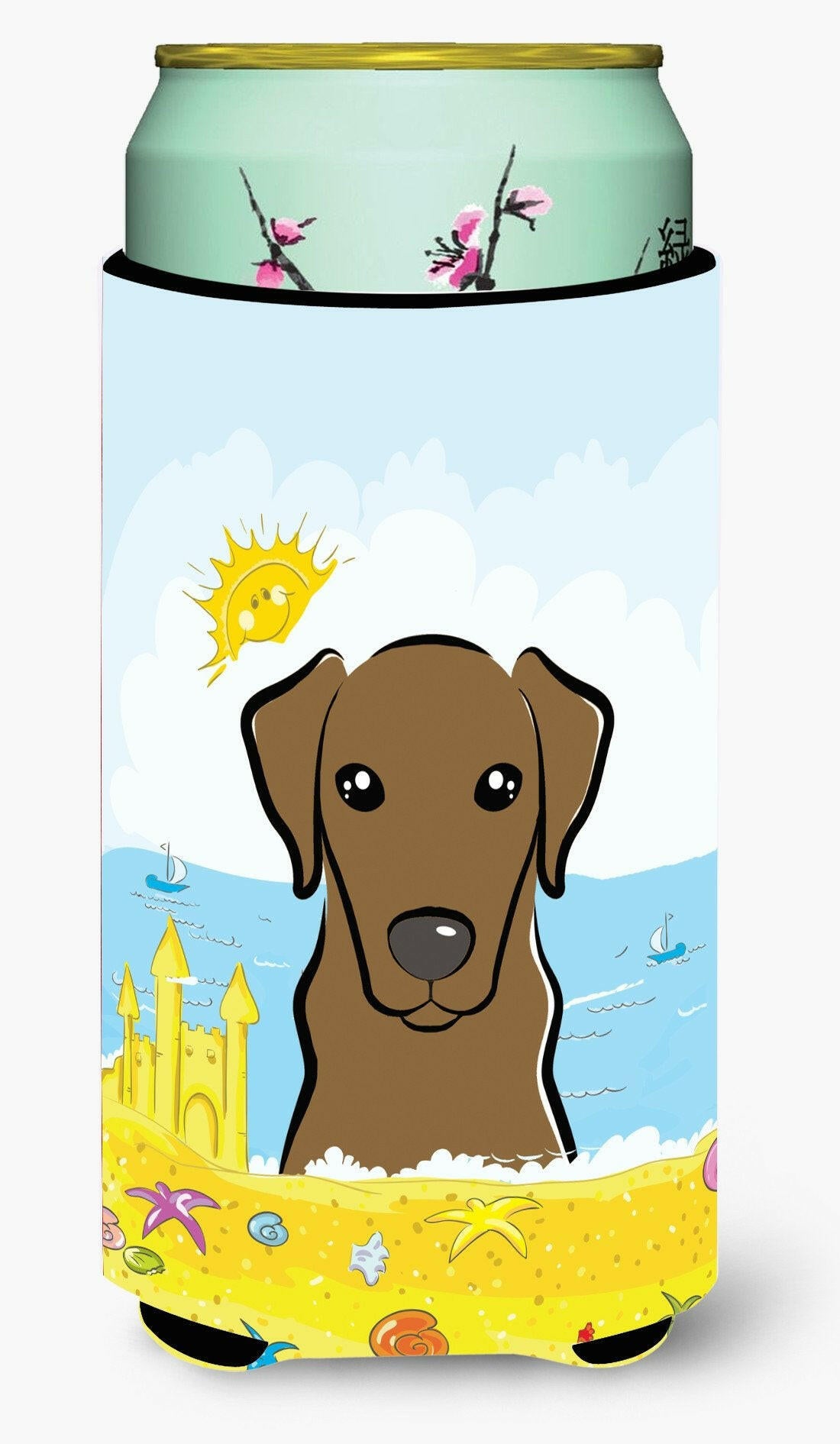 Chocolate Labrador Summer Beach Tall Boy Beverage Insulator  Hugger BB2102TBC by Caroline's Treasures