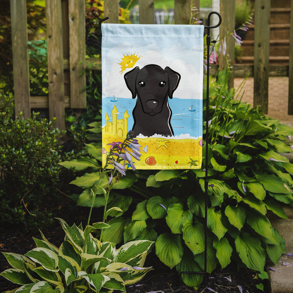 Black Labrador Summer Beach Flag Garden Size BB2103GF.