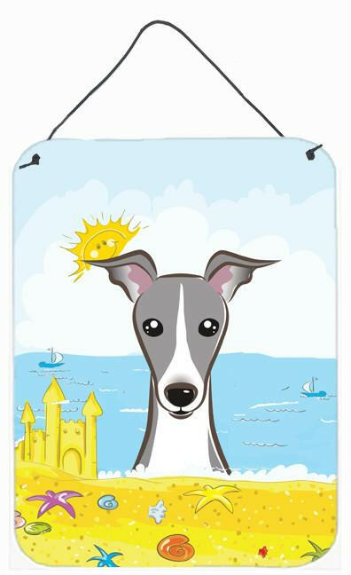 Italian Greyhound Summer Beach Wall or Door Hanging Prints BB2104DS1216 by Caroline's Treasures