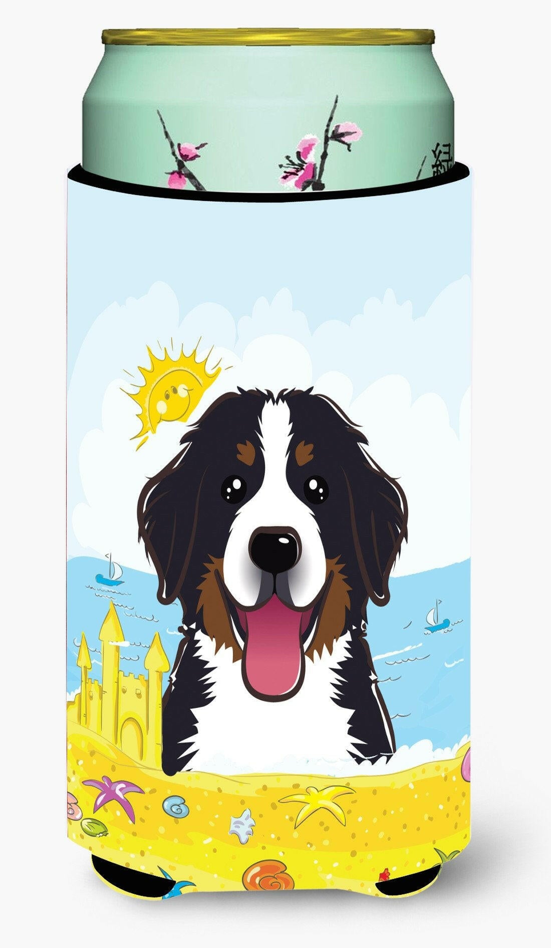 Bernese Mountain Dog Summer Beach Tall Boy Beverage Insulator  Hugger BB2105TBC by Caroline's Treasures