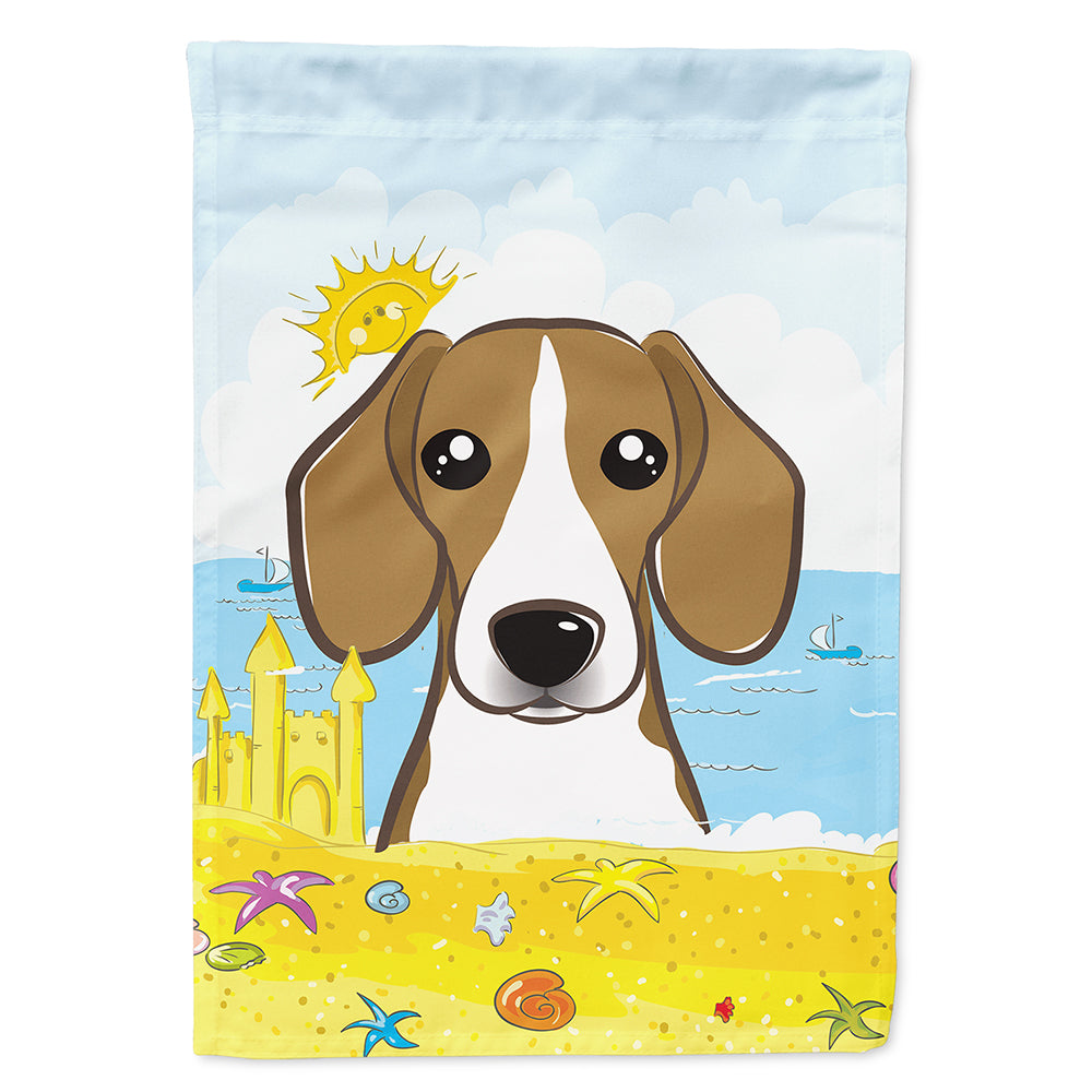 Beagle Summer Beach Flag Canvas House Size BB2107CHF  the-store.com.