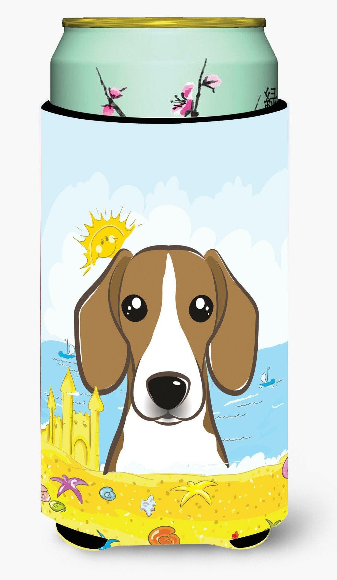 Beagle Summer Beach Tall Boy Beverage Insulator  Beverage Insulator  BB2107TBC by Caroline's Treasures