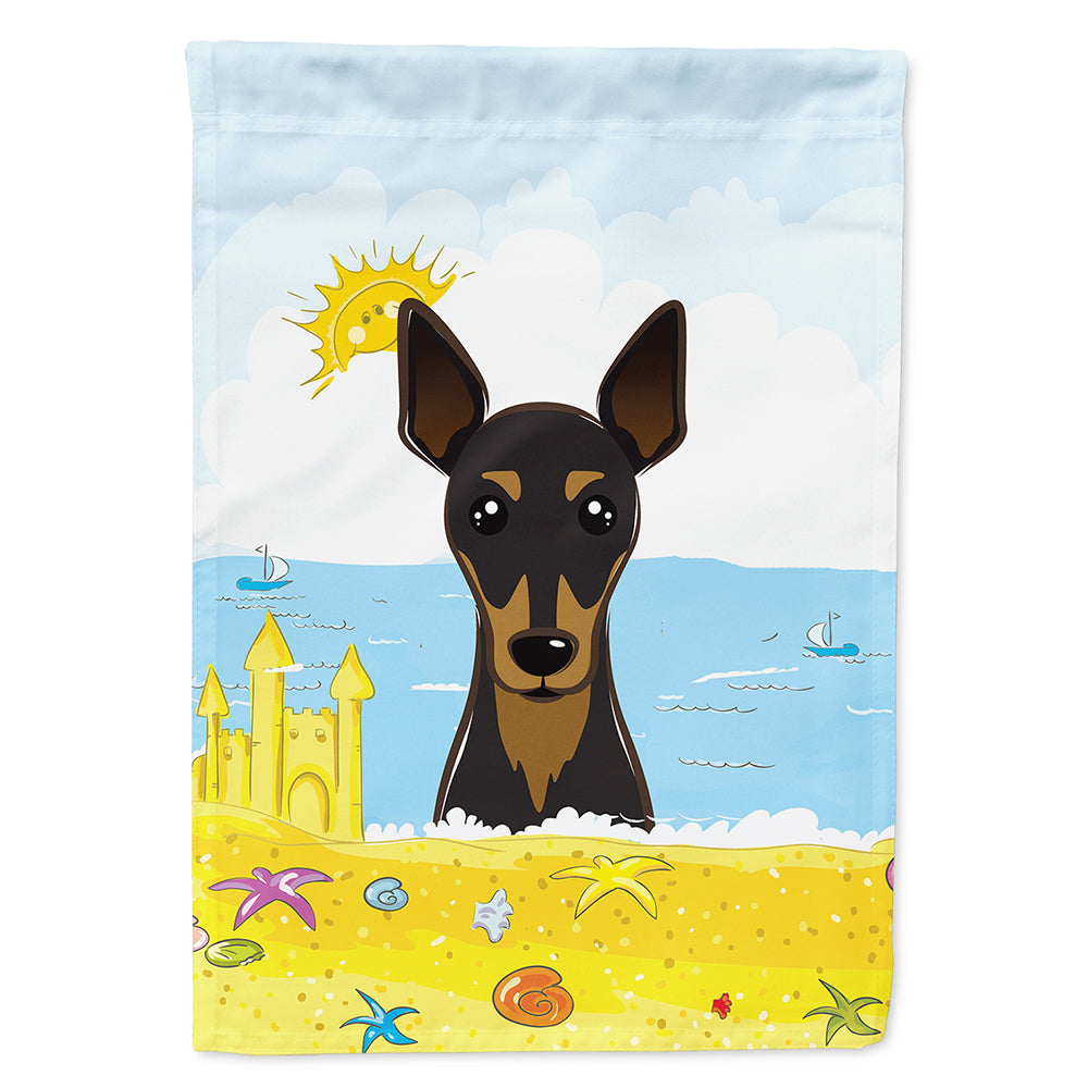 Min Pin Summer Beach Flag Canvas House Size BB2108CHF  the-store.com.