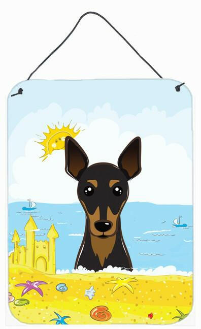 Min Pin Summer Beach Wall or Door Hanging Prints BB2108DS1216 by Caroline&#39;s Treasures