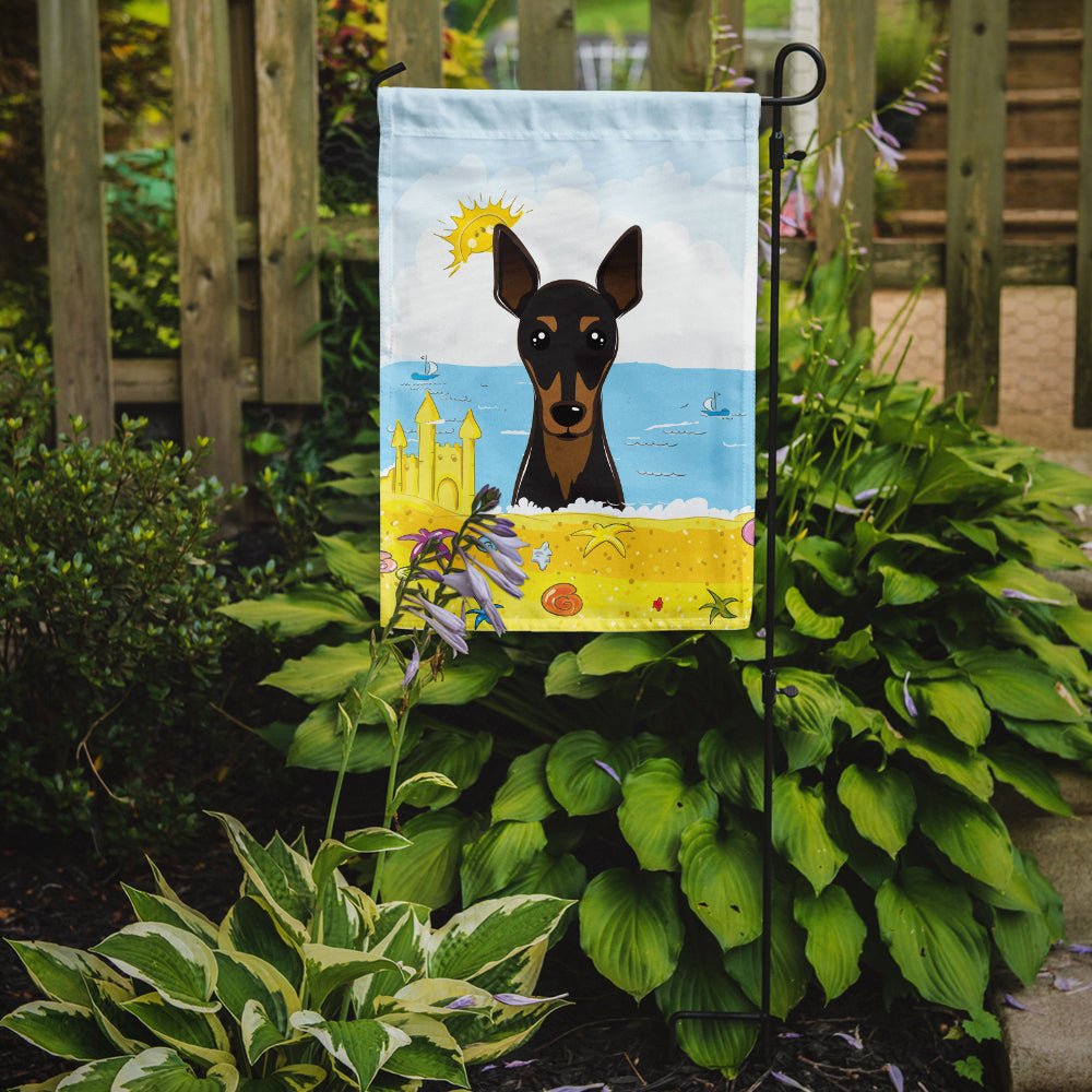 Min Pin Summer Beach Flag Garden Size BB2108GF.