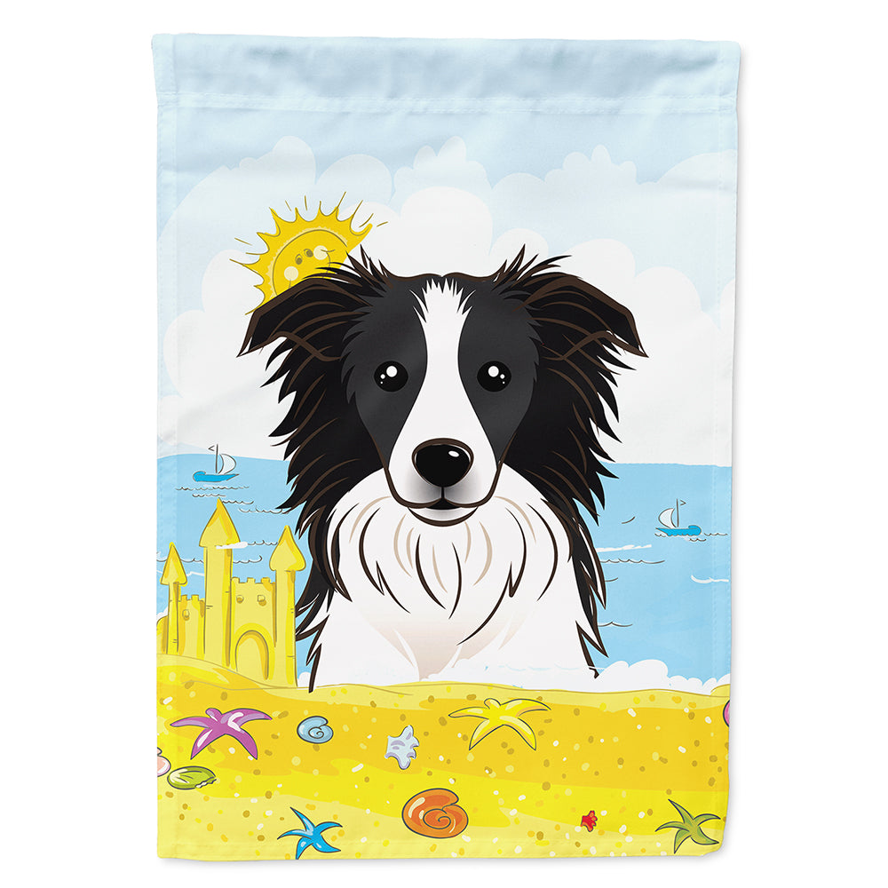 Border Collie Summer Beach Flag Canvas House Size BB2109CHF  the-store.com.