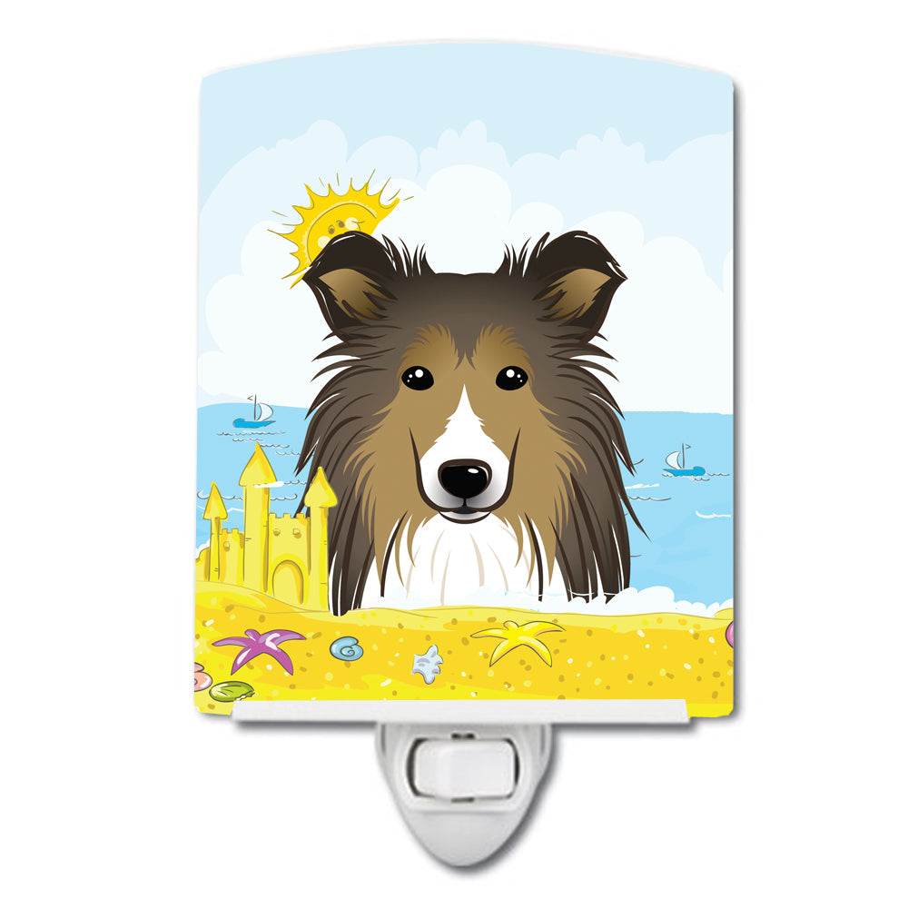 Sheltie Summer Beach Ceramic Night Light BB2110CNL - the-store.com