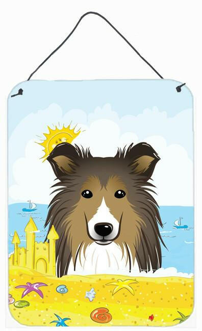 Sheltie Summer Beach Wall or Door Hanging Prints BB2110DS1216 by Caroline&#39;s Treasures