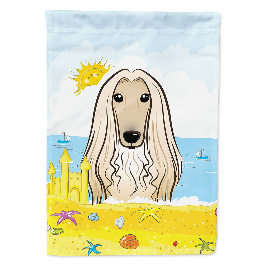 Afghan Hound Summer Beach Flag Canvas House Size BB2112CHF  the-store.com.