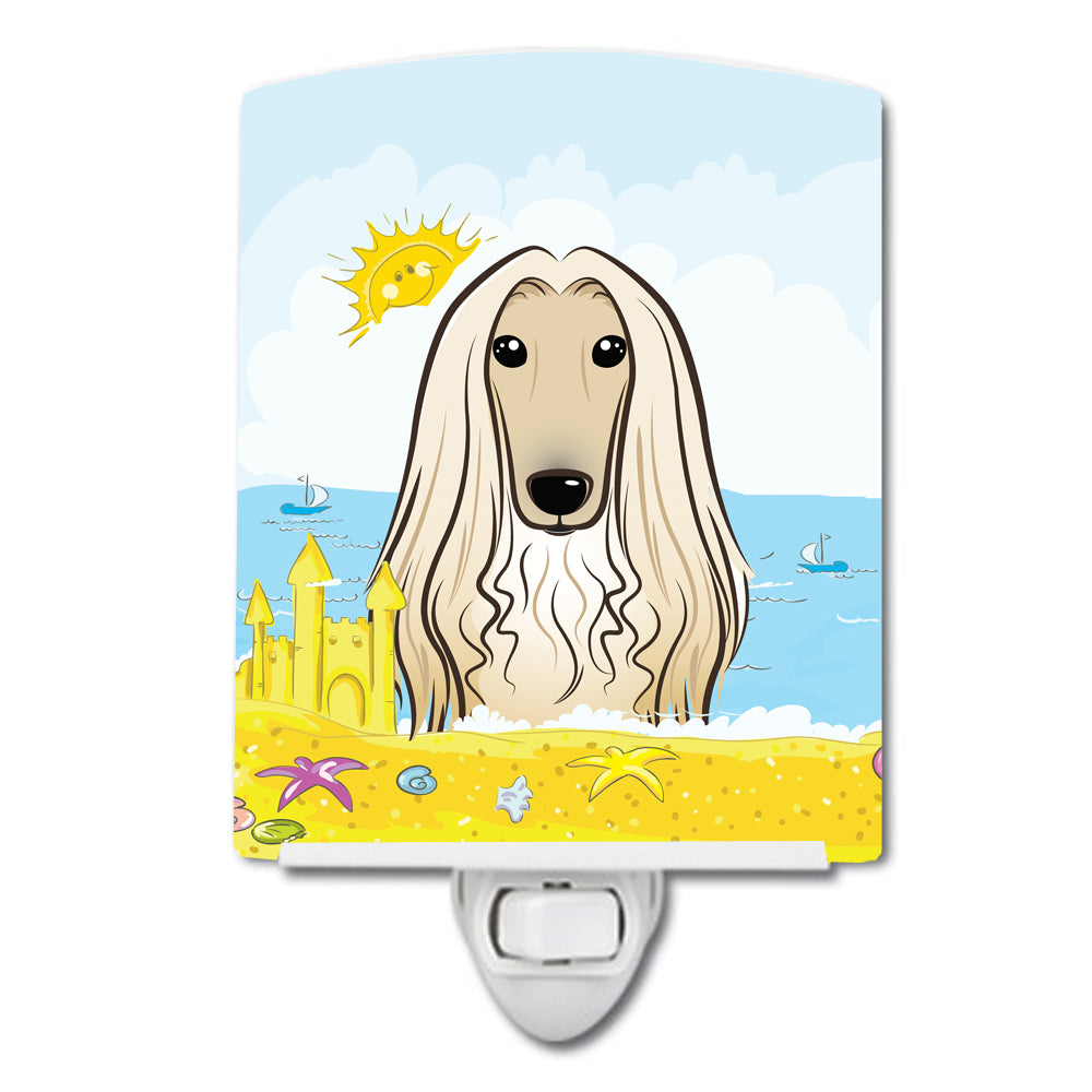 Afghan Hound Summer Beach Ceramic Night Light BB2112CNL - the-store.com