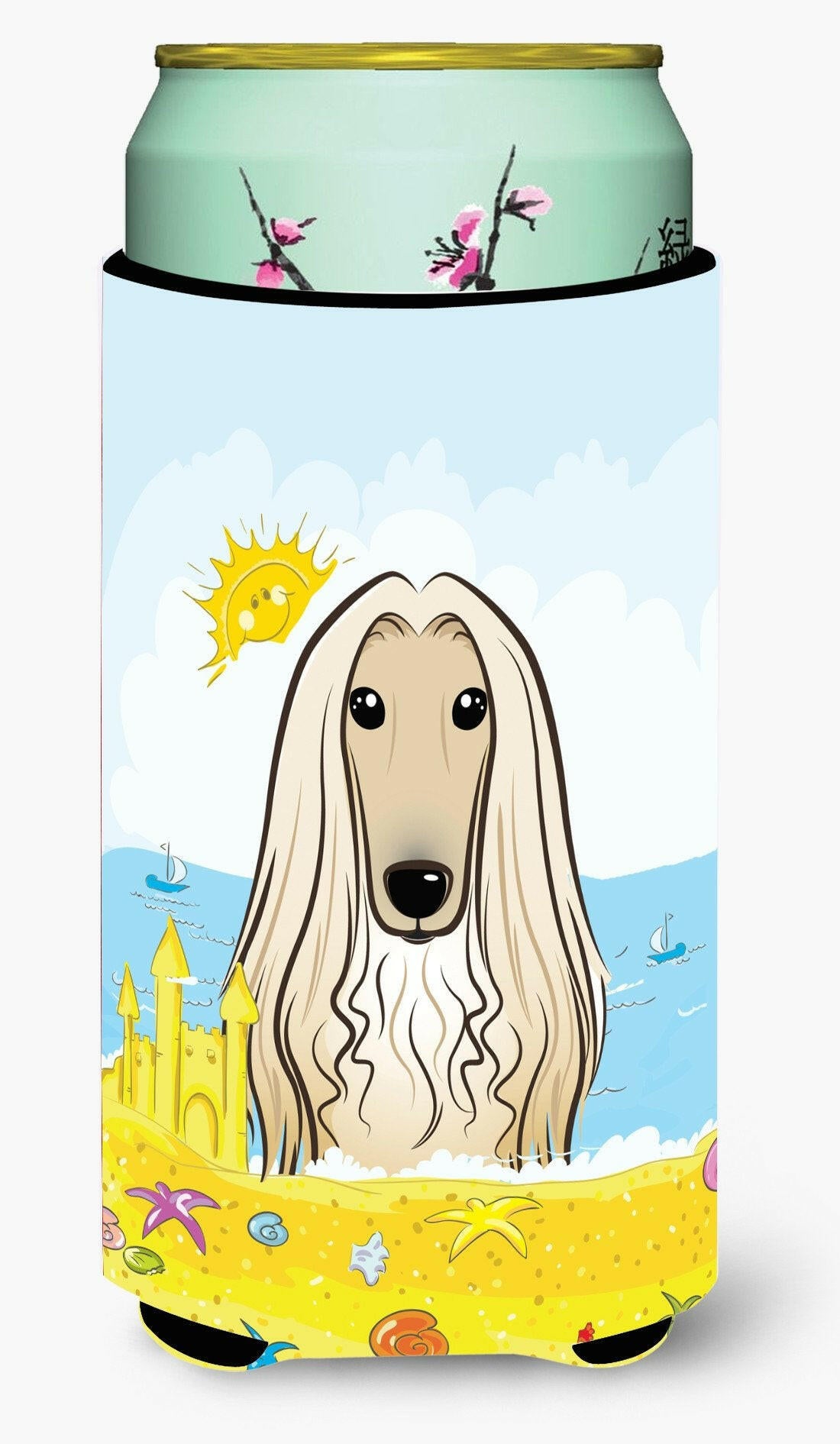 Afghan Hound Summer Beach Tall Boy Beverage Insulator  Hugger BB2112TBC by Caroline's Treasures