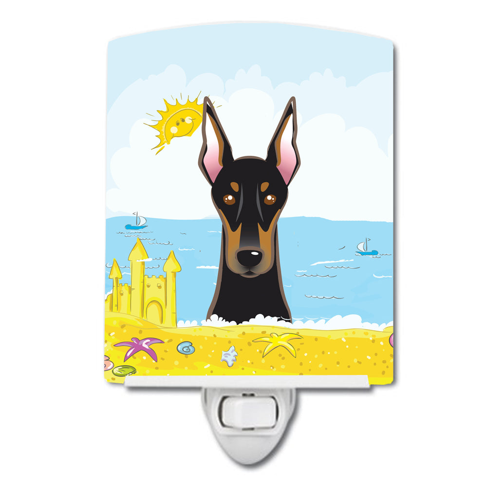 Doberman Summer Beach Ceramic Night Light BB2113CNL - the-store.com