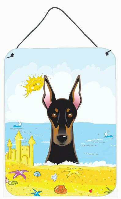 Doberman Summer Beach Wall or Door Hanging Prints BB2113DS1216 by Caroline's Treasures