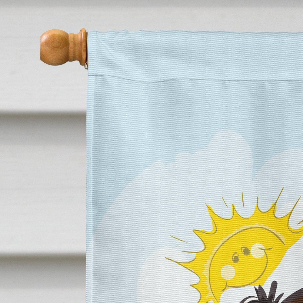 Saint Bernard Summer Beach Flag Canvas House Size BB2114CHF  the-store.com.