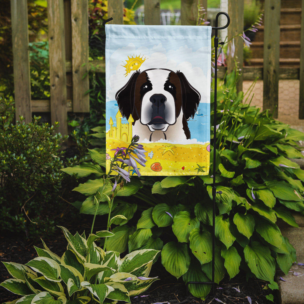 Saint Bernard Summer Beach Flag Garden Size BB2114GF.